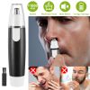 Electric Nose Ear Hair Trimmer Washable 360° Rotating Nose Hair Shaver Remover w/Brush