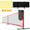 Portable Pickleball Net Set with 22FT Regulation Size Net, Ball Collector, Court Marking Kit, Balls, Carrying Bag