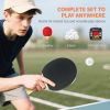 Ping Pong Paddle Set, Portable Table Tennis Rackets with 8 Ping Pong Balls, Storage Case for Teens, Adults